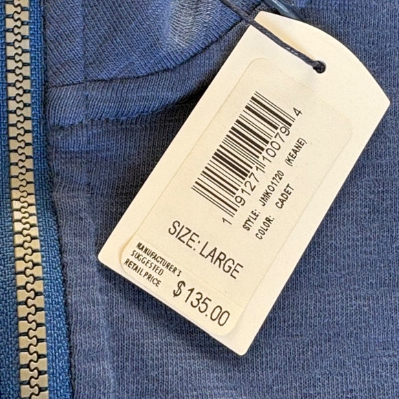 Johnnie-O Keane quarter zip pullover Large blue - Picture 9 of 16